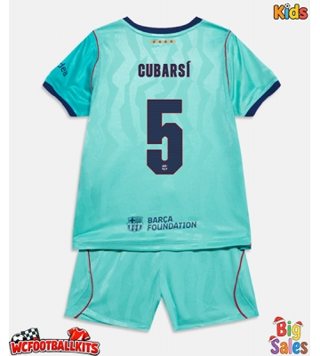 Barcelona Pau Cubarsi #5 Replica Third Stadium Kit for Kids 2026-27 Short Sleeve (+ pants)